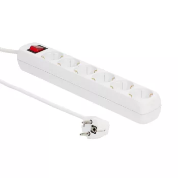 Microconnect GRU006W Stromverteiler 1,8 m 6 AC-Ausgänge Innenbereich Weiß
