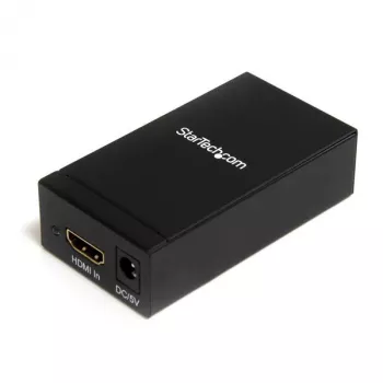 StarTech.com HDMI oder DVI zu DisplayPort Aktiver Konverter, Aktiver Videokonverter, Power, Schwarz, Stahl, CE, FCC, RoHS, 1920 x 1200 Pixel