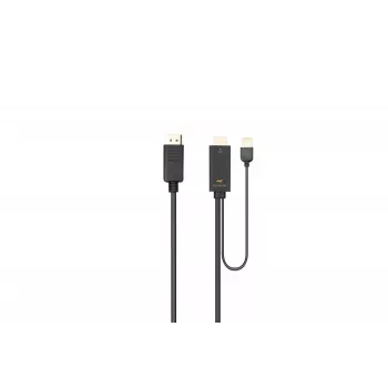 Microconnect HDMI-DP-CON1 Videokabel-Adapter 1 m HDMI Typ A (Standard) DisplayPort Schwarz