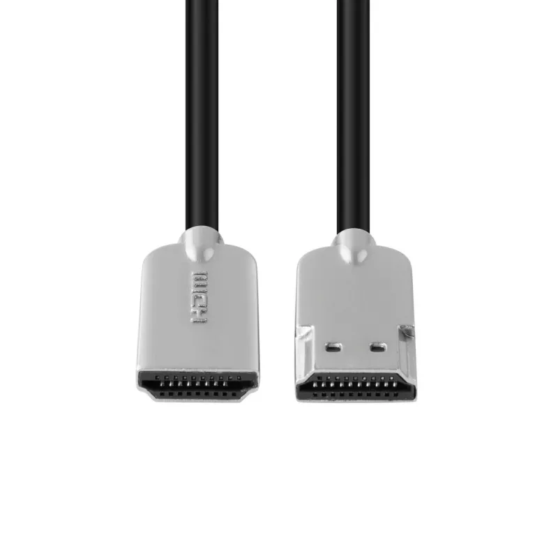 Microconnect HDMISUPERSLIM1M HDMI-Kabel 1 m HDMI Typ A (Standard) Schwarz, Metallic