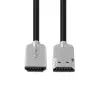Microconnect HDMISUPERSLIM2M HDMI-Kabel 2 m HDMI Typ A (Standard) Schwarz, Metallisch