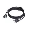 StarTech.com 1,8 m HDMI und USB 5 Gbit/s KVM-Kabel, 4K 60Hz, HDMI 2.0 und USB Kombokabel für KVM-Switches
