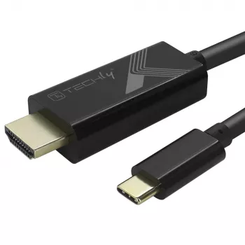 Techly Adapterkabel USB-C Stecker auf HDMI 2.0 4K Stecker 2 m Schwarz