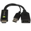 Techly ICOC-HDMI-DP12A HDMI-auf-DisplayPort-Adapter mit USB-Stromversorgung, 4K 30 Hz