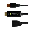 Techly ICOC-HDMI-DP12A HDMI-auf-DisplayPort-Adapter mit USB-Stromversorgung, 4K 30 Hz