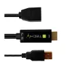Techly ICOC-HDMI-DP12A HDMI-auf-DisplayPort-Adapter mit USB-Stromversorgung, 4K 30 Hz