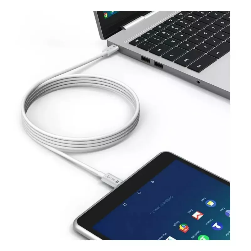 Techly ICOC-MU4-40G240W1 USB-Kabel USB4 Gen 3x2 1 m USB C Weiß