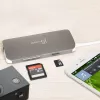 j5create JCD383 USB-C™ 9-in-1 Multi-Adapter, Silber und Weiß