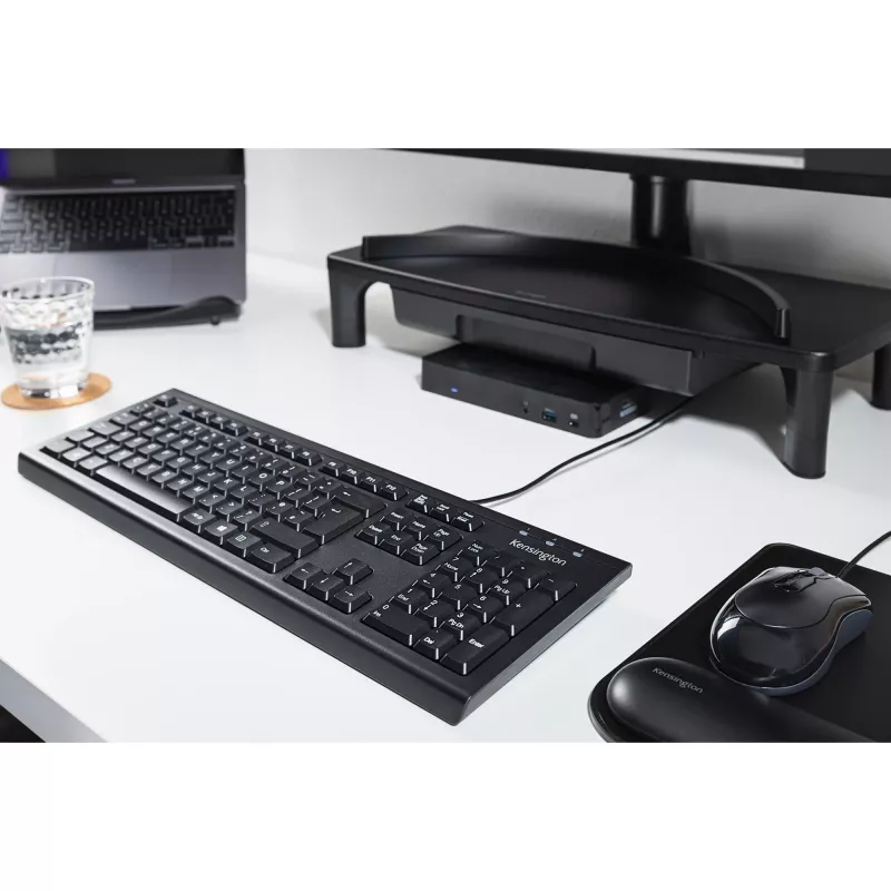 Kensington Maus - in - a - Box kabelgebunden, beidhändig, optisch, USB Typ-A, 800 DPI, Schwarz