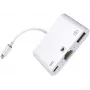 Microconnect LIGHT-HUB2 Lightning-Hub für iPhone/iPad, RJ45/USB, Weiß