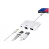 Microconnect LIGHT-HUB2 Lightning-Hub für iPhone/iPad, RJ45/USB, Weiß