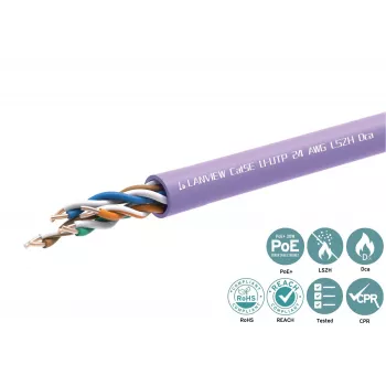 Netzwerkkabel Lanview LVN122152 RJ45 Cat5e 305 m Lila