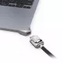 Compulocks Ledge Adapter für MacBook Air 15 Zoll M2 M3 mit Schlüsselkabelschloss Silber