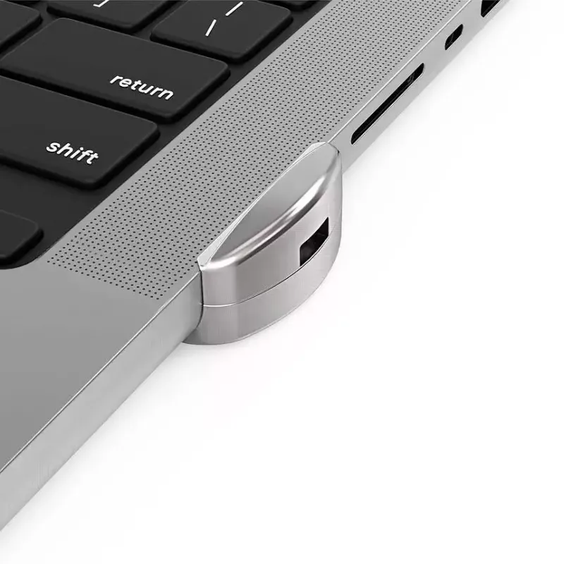 Compulocks Ledge Lock Adapter für MacBook Pro 14 Zoll M1 M2 M3 Silber