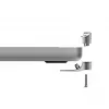Compulocks Ledge Lock Adapter für MacBook Pro 16 Zoll M1 M2 M3 Schlüsselkabelschloss Silber
