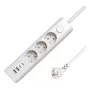 MicroConnect MC-GRU00315WS-USB 3-fach Schuko-Steckdosenleiste mit USB, Ein-/Aus-Schalter, 1,5 m, weiß