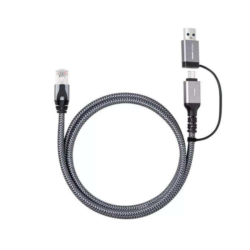 Microconnect CAT6 RJ45 FTP auf USB A-C Adapterkabel, 3 Meter Netzwerkadapter