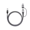 Microconnect CAT6 RJ45 FTP zu USB A-C Adapterkabel, 10 Meter Netzwerkadapter