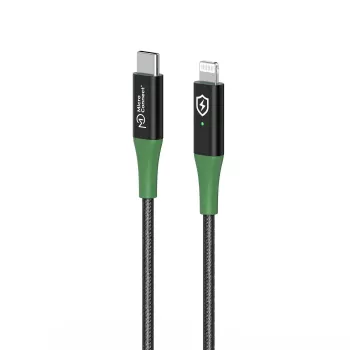Microconnect MC-SMART USB C-L-1 Lightning-Kabel 1 m Schwarz, Grün