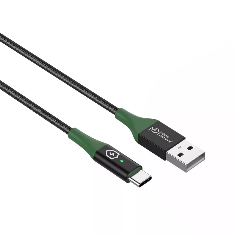 Microconnect MC-SMART USB-A-C-01 USB-Kabel USB 2.0 1 m USB A USB C Schwarz, Grün