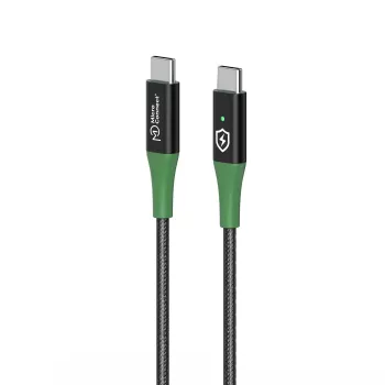 Microconnect MC-SMART USB-C-C-02 USB-Kabel USB 2.0 2 m USB C Schwarz, Grün