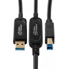 Microconnect MC-USB3.0AB10OP USB-Kabel USB 3.2 Gen 2 (3.1 Gen 2) 10 m USB A USB B Schwarz
