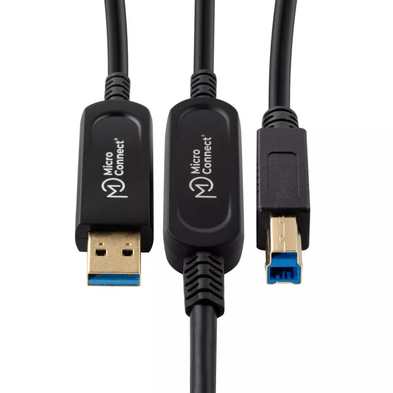 Microconnect MC-USB3.0AB15OP USB-Kabel USB 3.2 Gen 2 (3.1 Gen 2) 15 m USB A USB B Schwarz