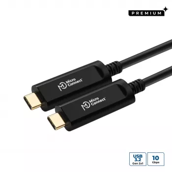 Microconnect MC-USB3.1CC10OP USB-Kabel USB 3.2 Gen 2 (3.1 Gen 2) 10 m USB C Schwarz