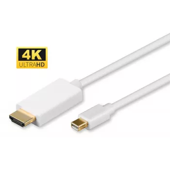 Microconnect MDPHDMI1-4K Videokabel-Adapter 1 m Mini DisplayPort HDMI Typ A (Standard) Weiß