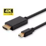 Microconnect MDPHDMI2B-4K Videokabel-Adapter 2 m Mini DisplayPort HDMI Typ A (Standard) Schwarz