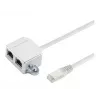 Microconnect MPK418 RJ45-Kabelsplitter (Y-Adapter), RJ45 auf 2x RJ45, Schwarz