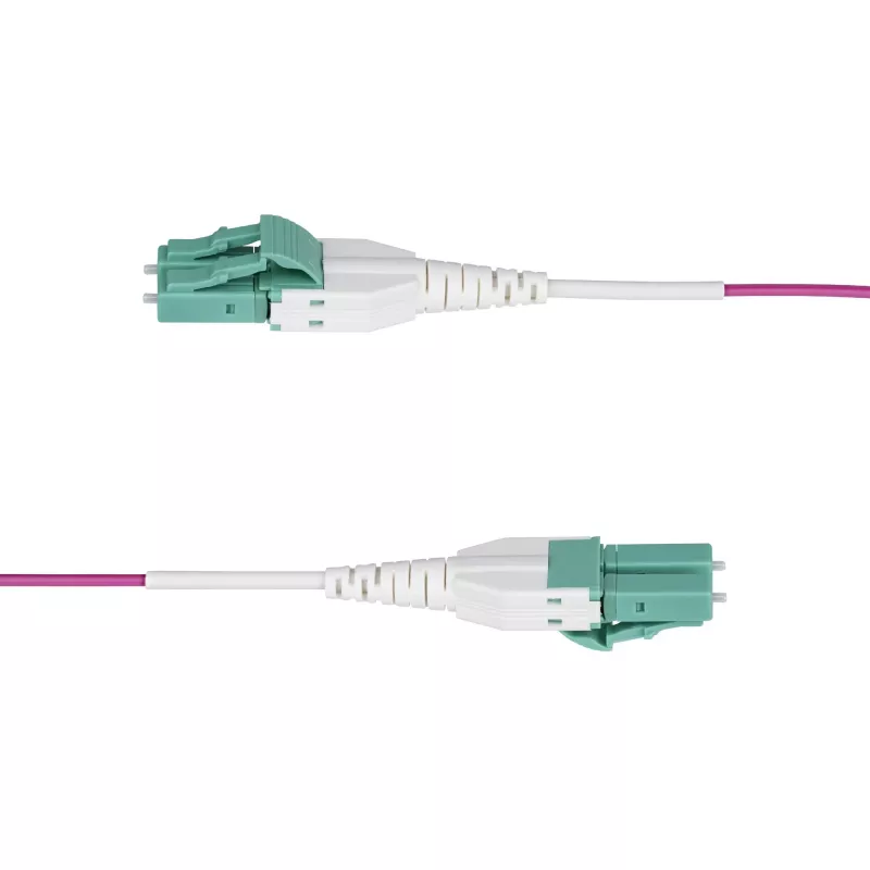 StarTech.com 7m (23ft) LC auf LC (UPC) OM4 Multimode Glasfaserkabel, Erika Violet, 50/125µm, 40G/100G, LOMMF/VCSEL, Uniboot Glasfaser-Patchkabel, OFNR Riser-Rating