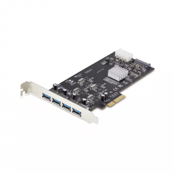 StarTech.com 4-Port USB PCIe-Karte, USB 3.2 5 Gbit/s, PCI Express-Erweiterungskarte mit 4 unabhängigen USB-Controllern, 4 USB-A-Ports, Windows/macOS/Linux