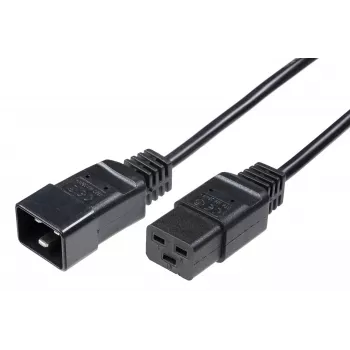 Microconnect PE141510 Stromkabel Schwarz 1 m C20-Kupplung C19-Kupplung