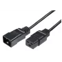 Microconnect PE141530 Stromkabel Schwarz 3 m C20-Kupplung C19-Kupplung