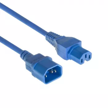 Microconnect PE1415B18 Stromkabel Blau 1,8 m C14-Kupplung C15-Kupplung
