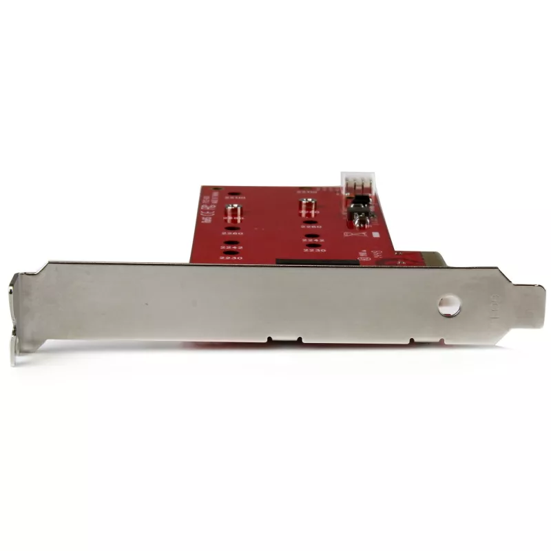StarTech.com 2x M.2 SATA SSD Controller-Karte – PCIe, PCIe, M.2, Full-Height / Low-Profile, PCI 2.0, Rot, CE, FCC, TAA