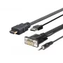 Vivolink PROHDMIMVGA1 Videokabel-Adapter 1 m HDMI+VGA+USB+3,5mm HDMI+VGA (D-Sub) +USB+3,5mm Schwarz