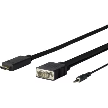 Vivolink PROHDMIVGA5 Videokabel-Adapter 5 m HDMI Typ A (Standard) VGA (D-Sub) + 3,5 mm Schwarz