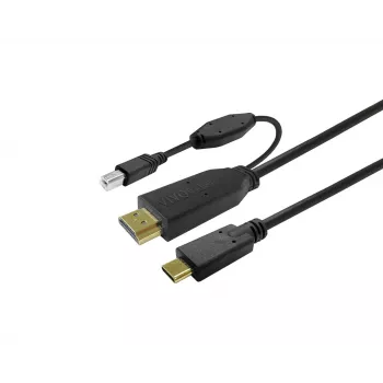 Vivolink PROUSBCHDMIUSBB10 USB-Kabel USB 3.2 Gen 1 (3.1 Gen 1) 10 m USB C Schwarz