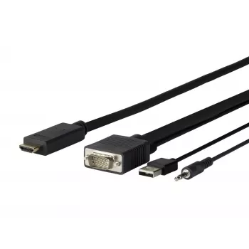 Vivolink PROVGAHDMI3 Videokabeladapter 3 m HDMI VGA (D-Sub) + 3,5 mm + USB Typ-A Schwarz