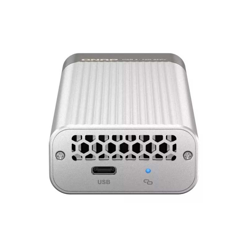 QNAP QNA-UC10G1SF Netzwerkadapter USB 4 Type-C auf 1 x 10GbE SFP+, 10000 Mbit/s