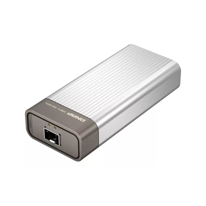 QNAP QNA-UC10G1SF Netzwerkadapter USB 4 Type-C auf 1 x 10GbE SFP+, 10000 Mbit/s