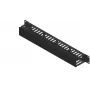Lanview RAO400BL-24 1U 19-Zoll Kabelmanagement-Panel mit Schiebeabdeckung, schwarz