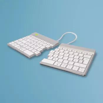 R-Go Tools Ergonomische Tastatur R-Go Split Break mit Pausensoftware, ergonomische geteilte Tastatur, QWERTZ (DE), Bluetooth, weiß