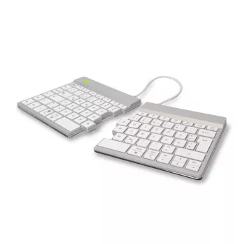 R-Go Tools Ergonomische Tastatur R-Go Split Break mit Pausensoftware, ergonomische geteilte Tastatur, QWERTZ (DE), Bluetooth, weiß