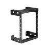 StarTech.com 12HE 19 Zoll Wandmontage-Netzwerkschrank – 12 Zoll tief 2-Pfosten Open-Frame Serverschrank für Daten/AV/IT/Computerausrüstung/Patchpanel mit Käfigmuttern & Schrauben 90 kg Tragkraft, Schwarz (RK12WALLO)