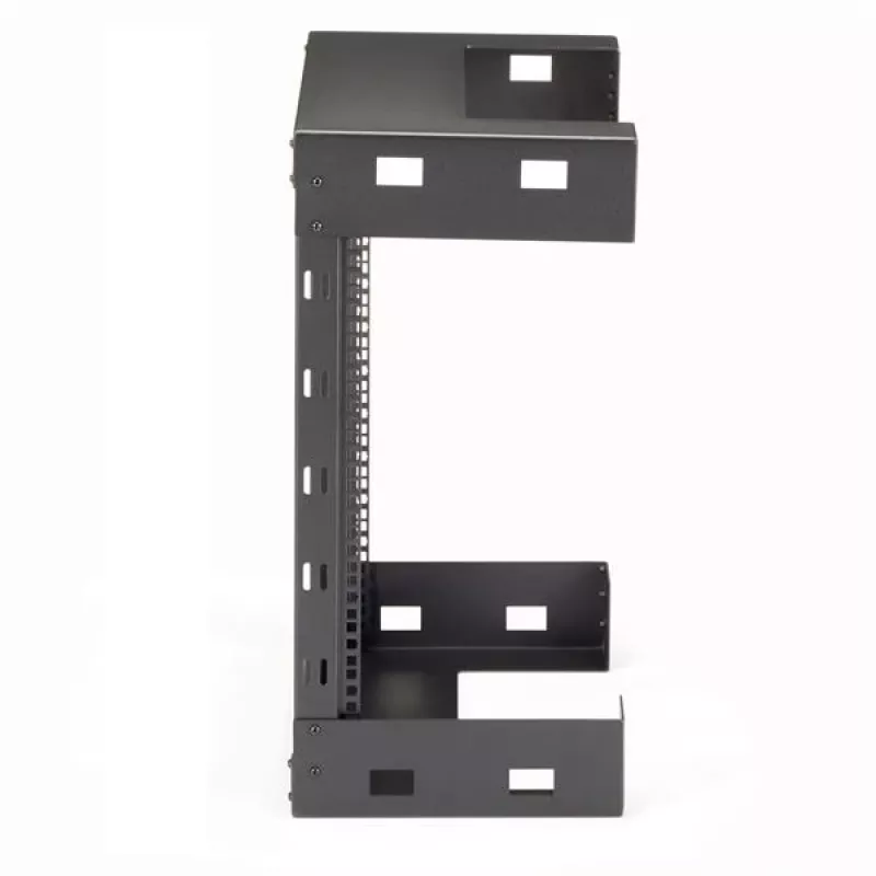 StarTech.com 12HE 19 Zoll Wandmontage-Netzwerkschrank – 12 Zoll tief 2-Pfosten Open-Frame Serverschrank für Daten/AV/IT/Computerausrüstung/Patchpanel mit Käfigmuttern & Schrauben 90 kg Tragkraft, Schwarz (RK12WALLO)