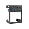 StarTech.com 12HE 19 Zoll Wandmontage-Netzwerkschrank – 12 Zoll tief 2-Pfosten Open-Frame Serverschrank für Daten/AV/IT/Computerausrüstung/Patchpanel mit Käfigmuttern & Schrauben 90 kg Tragkraft, Schwarz (RK12WALLO)