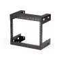 StarTech.com 8U 19 Zoll Wandmontage-Netzwerkrack – 12 Zoll tiefes 2-Pfosten-Open-Frame-Serverraumrack für Daten-/AV-/IT-/Computerausrüstung/Patchfeld mit Käfigmuttern und Schrauben, 135 lb Tragfähigkeit, Schwarz (RK812WALLO)